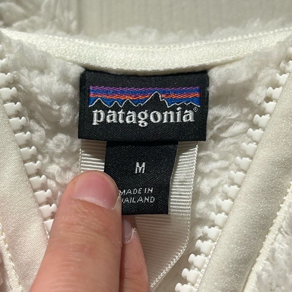 Patagonia Los Gatos Hooded Fleece Pullover Cream White - M - Picture 4 of 11